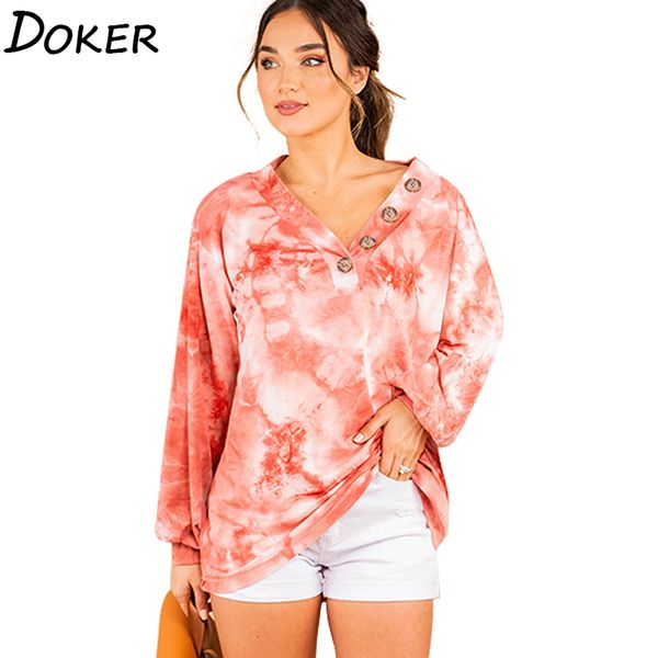 tie dye sweatshirts women autumn winter v-neck long sleeve fashion button decoration pullover plus size vintage sweatshirt 210423, Black
tie dye sweatshirts women autumn winter v-neck long sleeve fashion button decoration pullover plus size vintage sweatshirt 210423, Black