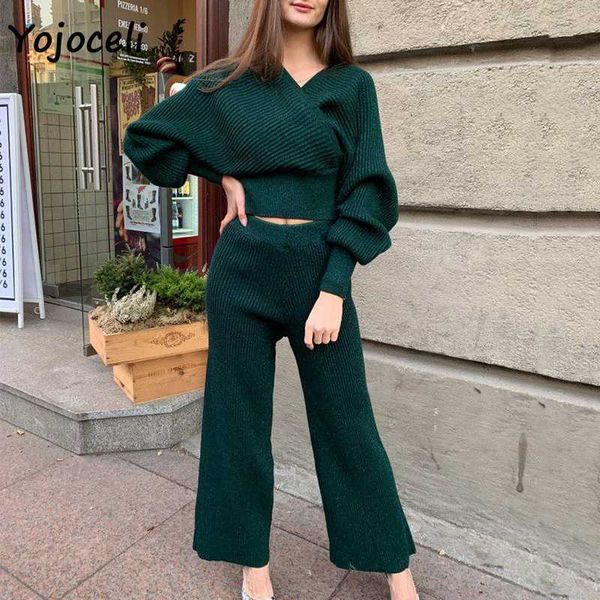 yojoceli autumn winter sweater pants set women warm 2 pieces knit sets 210609, White
yojoceli autumn winter sweater pants set women warm 2 pieces knit sets 210609, White