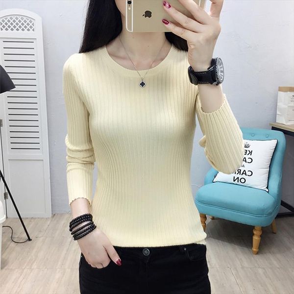autumn long sleeve pullover spring womens sweaters candy color sweet girl knitted tight women casual, White;black
autumn long sleeve pullover spring womens sweaters candy color sweet girl knitted tight women casual, White;black