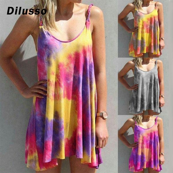 women plus size summer fashion casual dress tie-dye sleeveless loose o-neck plested mini dresses, Black;gray
women plus size summer fashion casual dress tie-dye sleeveless loose o-neck plested mini dresses, Black;gray