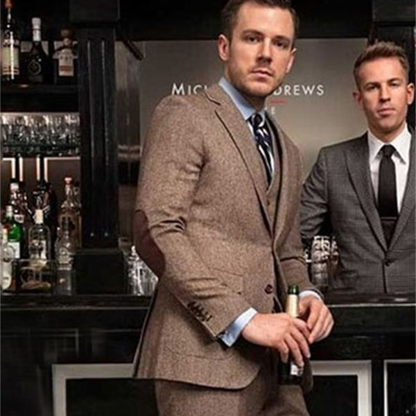 men's suits & blazers special remembering elbow tweed brown men jacket slim fit bride smoking tuxedo classic blazer custom made man 3 p, White;black
men's suits & blazers special remembering elbow tweed brown men jacket slim fit bride smoking tuxedo classic blazer custom made man 3 p, White;black
