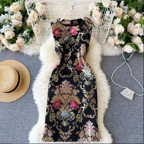 runway dress women vintage black flower embroidery jacquard tank elegant sleeveless summer autumn party mini, Black;gray
runway dress women vintage black flower embroidery jacquard tank elegant sleeveless summer autumn party mini, Black;gray