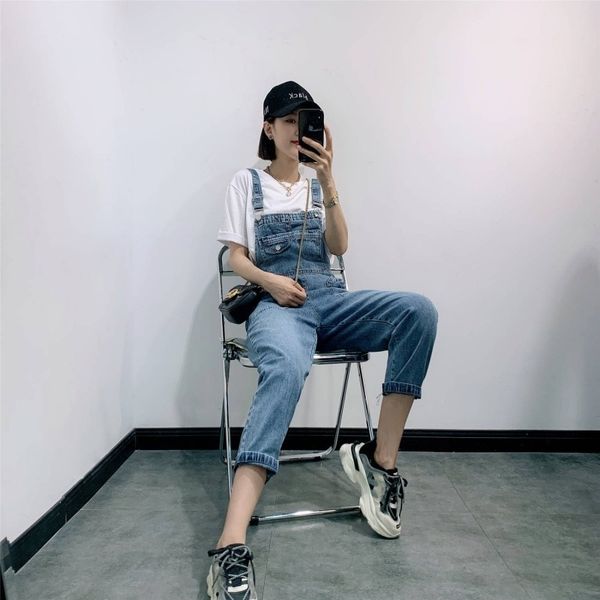 women's jeans female mode denim jumpsuit length summer pants sweet sleeveless jean overalls adjustable shoulder strap loose hb5w, Blue
women's jeans female mode denim jumpsuit length summer pants sweet sleeveless jean overalls adjustable shoulder strap loose hb5w, Blue