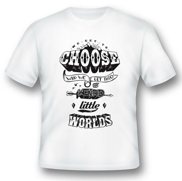 our weird little worlds black or white tee, White;black 
our weird little worlds black or white tee, White;black