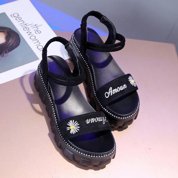 dress shoes classics sandals female summer fairy style ins wild thick bottom comfortable student beach women's tide, Black
dress shoes classics sandals female summer fairy style ins wild thick bottom comfortable student beach women's tide, Black