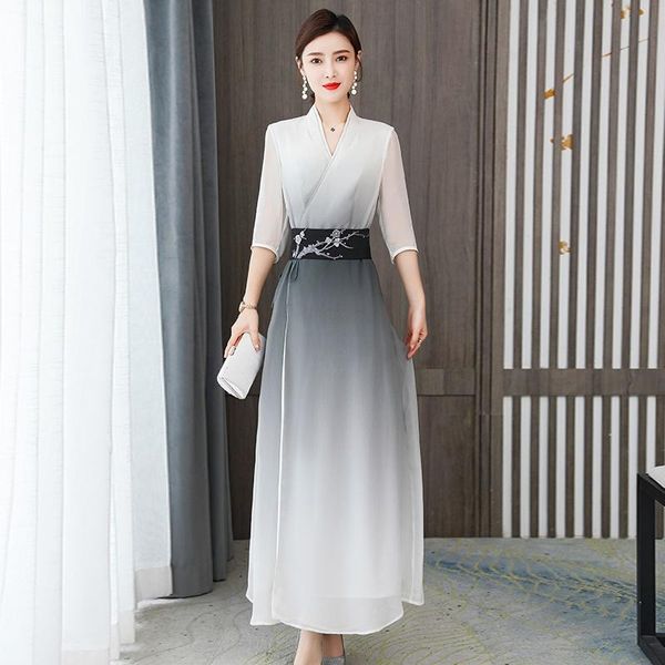 ethnic clothing long chinese dress qipao ao dai vietnam oriental elegant cheongsam traditional folk asian clothes vestidos, Red
ethnic clothing long chinese dress qipao ao dai vietnam oriental elegant cheongsam traditional folk asian clothes vestidos, Red