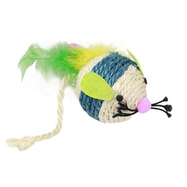 cat mouse toy sisal kitten with colorful feather tail cartoon rat pet anti-resistant for cats toys
cat mouse toy sisal kitten with colorful feather tail cartoon rat pet anti-resistant for cats toys