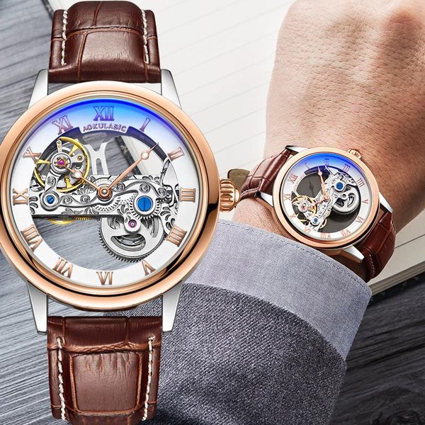 wristwatches aokulasic automatic mechanical men wristwatch military army sport male clock hollow transparent man watch 016, Slivery;brown
wristwatches aokulasic automatic mechanical men wristwatch military army sport male clock hollow transparent man watch 016, Slivery;brown
