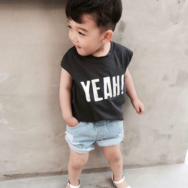 boy yeah print t-shirts summer vest children sleeveless cotton girls tees 210413, White;black
boy yeah print t-shirts summer vest children sleeveless cotton girls tees 210413, White;black