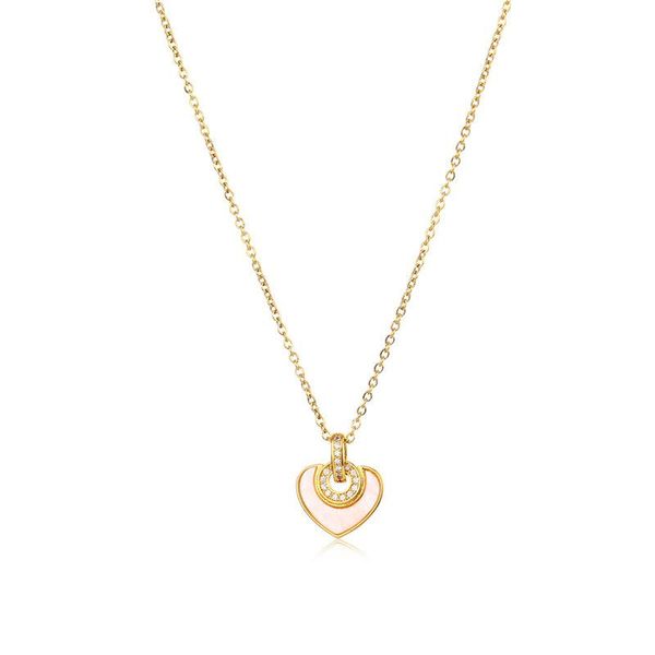 pendant necklaces jewellery titanium steel love shell women's gold fritillaria heart-shaped zircon clavicle necklace for women girls, Silver
pendant necklaces jewellery titanium steel love shell women's gold fritillaria heart-shaped zircon clavicle necklace for women girls, Silver