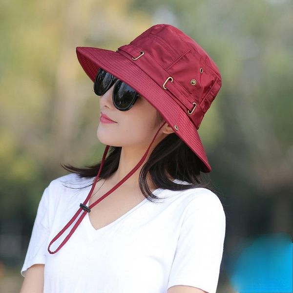 wide brim hats waterproof bucket for men women summer outdoor uv protection wind rope bonnie hat hunting hiking fishing sun, Blue;gray
wide brim hats waterproof bucket for men women summer outdoor uv protection wind rope bonnie hat hunting hiking fishing sun, Blue;gray