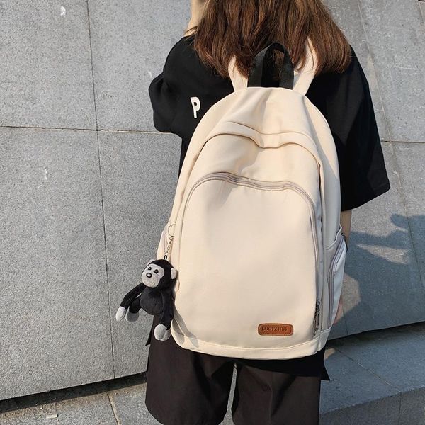 backpack waterproof nylon women school large solid color girls travel bag college schoolbag female men back pack mochilas
backpack waterproof nylon women school large solid color girls travel bag college schoolbag female men back pack mochilas