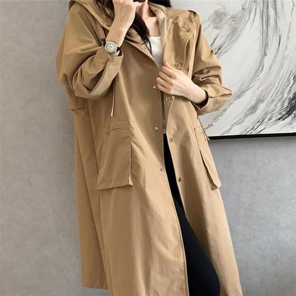 women's trench coats wholesale jacket coat outdoor windbreaker spring autumn mid-length hooded woman super beautiful, Tan;black
women's trench coats wholesale jacket coat outdoor windbreaker spring autumn mid-length hooded woman super beautiful, Tan;black