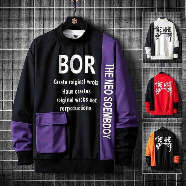 new casual men's sweater letter bottomed shirt pullover long sve youth fashion loose collar, Black
new casual men's sweater letter bottomed shirt pullover long sve youth fashion loose collar, Black