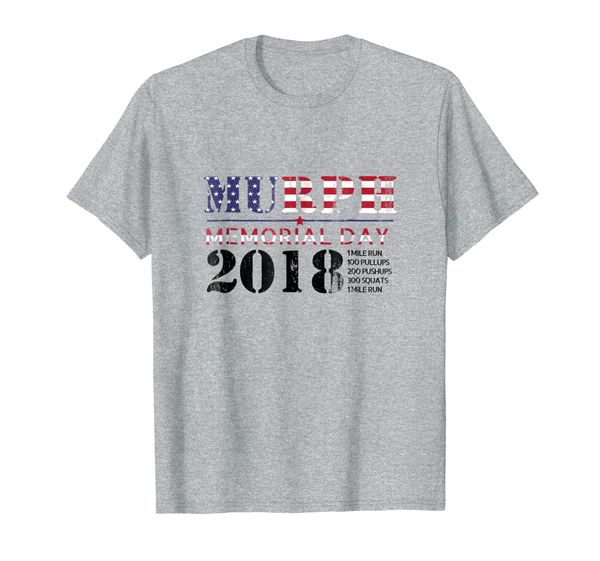 memorial day murph workout shirt gift for men and women, White;black
