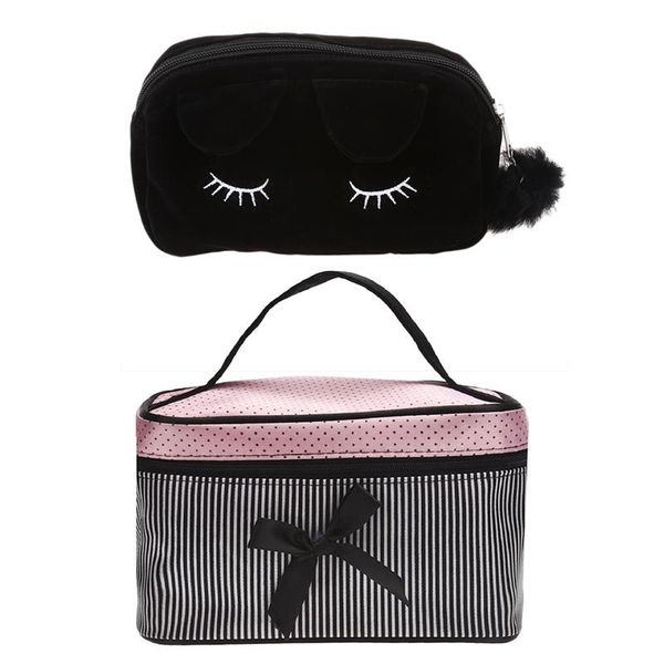 cartoon storage case travel makeup pouch cosmetic bag (black) with women stripe bow monolayer bags & cases
cartoon storage case travel makeup pouch cosmetic bag (black) with women stripe bow monolayer bags & cases