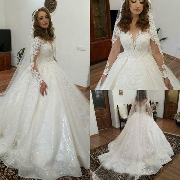 muslim arabic appliqued beads wedding dresses a line long sleeve lace ball gown, White
muslim arabic appliqued beads wedding dresses a line long sleeve lace ball gown, White