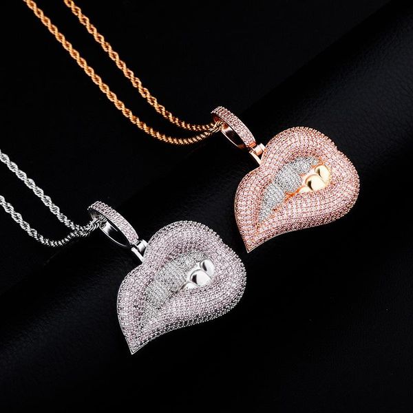 pendant necklaces bling pink lip full cubic zirconia necklace with tennis chain hip hop fashion jewelry for men women gift, Silver
pendant necklaces bling pink lip full cubic zirconia necklace with tennis chain hip hop fashion jewelry for men women gift, Silver