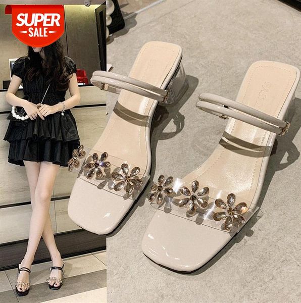 flower sandals and slippers for women's outer wear, korean style fashion in one style, two-piece crystal chunky heel sandals, square t, Black
flower sandals and slippers for women's outer wear, korean style fashion in one style, two-piece crystal chunky heel sandals, square t, Black