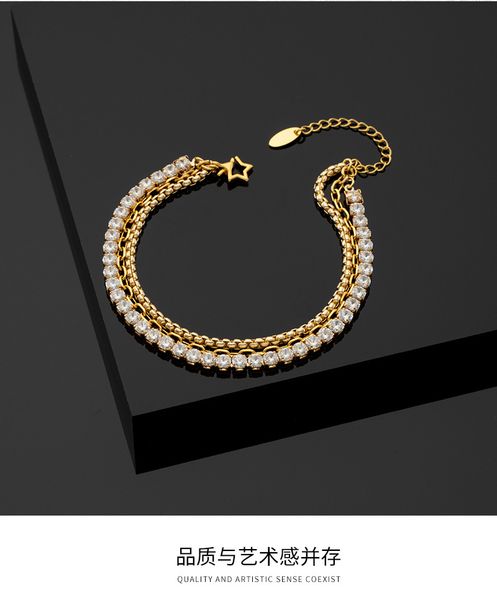european and american multi-layer 18k gold zircon bangle party wedding bracelet jewelry, Black
european and american multi-layer 18k gold zircon bangle party wedding bracelet jewelry, Black