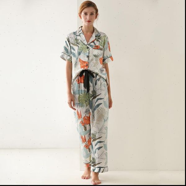 satin pajamas with leaf womens sleepwears printed cool summer short sleeved long pants lace up cardigan sleep v neck, Black;red
satin pajamas with leaf womens sleepwears printed cool summer short sleeved long pants lace up cardigan sleep v neck, Black;red