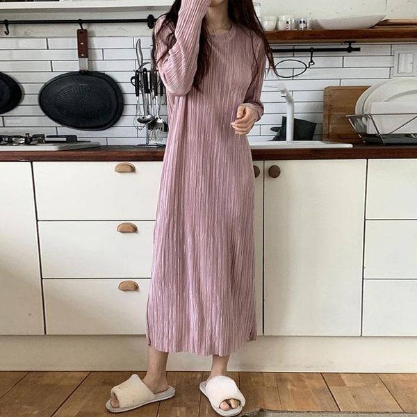 casual dresses autumn french style dress women o neck long sleeve loose mid calf korean fashion solid color vestidos robe femme, Black;gray
casual dresses autumn french style dress women o neck long sleeve loose mid calf korean fashion solid color vestidos robe femme, Black;gray