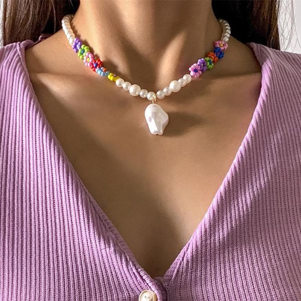 chokers cosysail bohemian flower beaded necklace for female baroque imitation pearls choker party statement jewelry gift 2021, Golden;silver
chokers cosysail bohemian flower beaded necklace for female baroque imitation pearls choker party statement jewelry gift 2021, Golden;silver