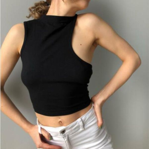 women's tanks & camis holiwind 2021 summer slim render short women sleeveless irregular tailoring crop solid color vest, White
women's tanks & camis holiwind 2021 summer slim render short women sleeveless irregular tailoring crop solid color vest, White