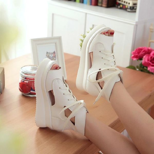 women gladiator wedges sandals lace up hallow out summer party club shoes size 34-39 white, Black
women gladiator wedges sandals lace up hallow out summer party club shoes size 34-39 white, Black