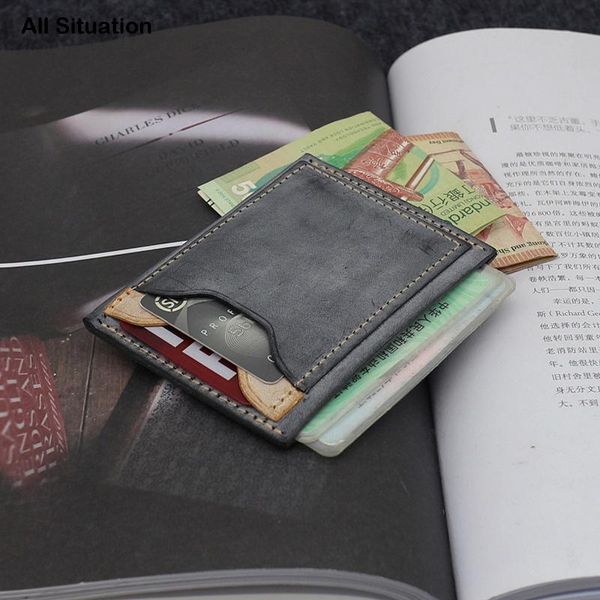 card holders luxury thin simple driving license purses first layer cow leather women mini slim id wallet men, Brown;gray
card holders luxury thin simple driving license purses first layer cow leather women mini slim id wallet men, Brown;gray