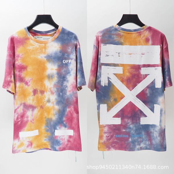 Spring and Summer 2021 Off Fashion Br New Letter Tie Dye Graffiti Couple Br Men's Women's Short Sleeve T-shirt, White;black
Spring and Summer 2021 Off Fashion Br New Letter Tie Dye Graffiti Couple Br Men's Women's Short Sleeve T-shirt, White;black