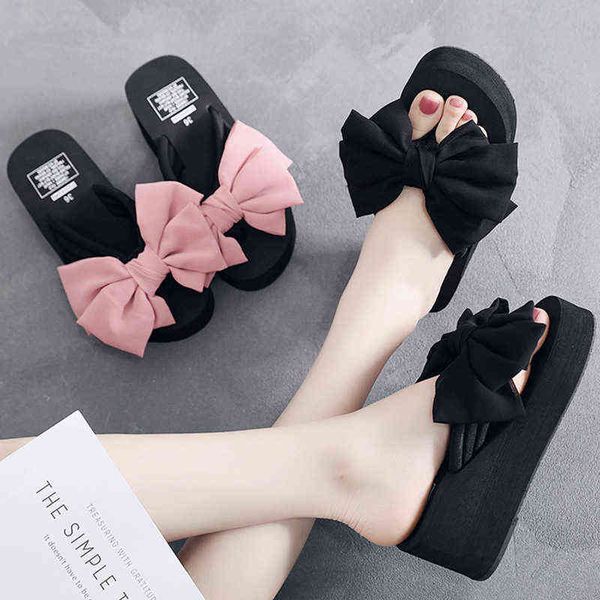 6cm high heel women's fashion wear casual sandals and slippers summer fashion new elegant bow sandals womens slippers indoor y220221, Black
6cm high heel women's fashion wear casual sandals and slippers summer fashion new elegant bow sandals womens slippers indoor y220221, Black
