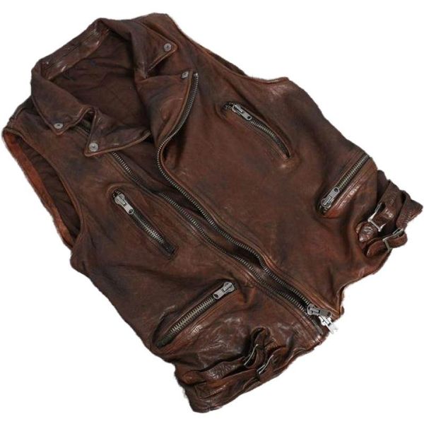 men's vests 2021 vintage brown japan motorcycle style genuine leather jacket men real natural sheepskin spring slim fit biker's co, Black;white
men's vests 2021 vintage brown japan motorcycle style genuine leather jacket men real natural sheepskin spring slim fit biker's co, Black;white