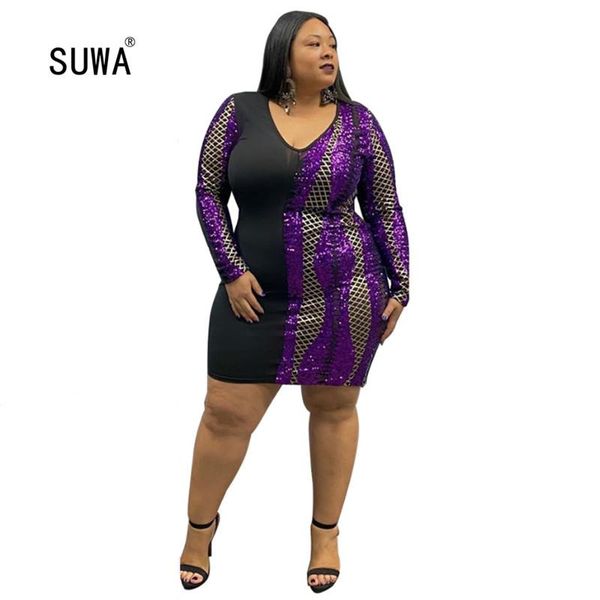 xl-5xl plus size bling patchwork slim-fit vestidos office lady v neck long sleeve spring mini dress women streetwear casual dresses, Black;gray
xl-5xl plus size bling patchwork slim-fit vestidos office lady v neck long sleeve spring mini dress women streetwear casual dresses, Black;gray