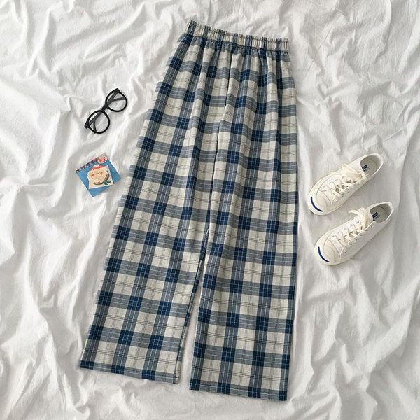 women's pants & capris retro fashion plaid casual long summer autumn 2021 korean loose elastic high waist wide leg streetwear, Black;white
women's pants & capris retro fashion plaid casual long summer autumn 2021 korean loose elastic high waist wide leg streetwear, Black;white