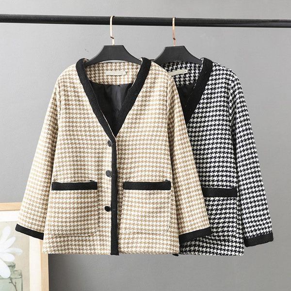 women's wool & blends 2021 spring women coat stripe woolen long sleeve single-breasted jacket plus size 4xl chaquetas mujer, Black
women's wool & blends 2021 spring women coat stripe woolen long sleeve single-breasted jacket plus size 4xl chaquetas mujer, Black