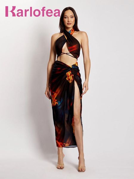 casual dresses karlofea fashion criss cross halter beach party long dress knot slit night club wear outfits print chiffon 2 piece, Black;gray
casual dresses karlofea fashion criss cross halter beach party long dress knot slit night club wear outfits print chiffon 2 piece, Black;gray