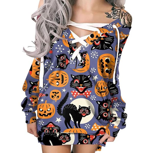 casual dresses women halloween hoodie printed party dress clothing tie-up round neck long sleeve with drawstring sweatshirt top, Black;gray
casual dresses women halloween hoodie printed party dress clothing tie-up round neck long sleeve with drawstring sweatshirt top, Black;gray