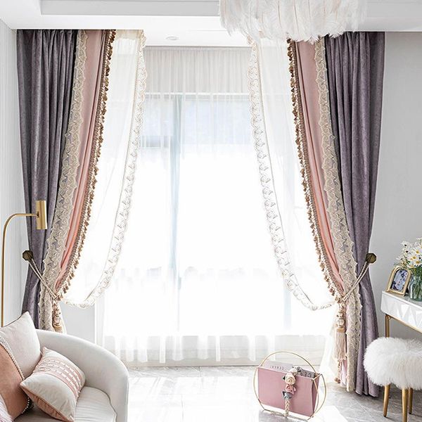 curtain & drapes french style light luxury lavender simple curtains for living dining room bedroom american thickening shading chenille
curtain & drapes french style light luxury lavender simple curtains for living dining room bedroom american thickening shading chenille