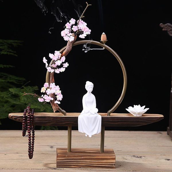elegant lady backflow incense burner 20 pcs cones buddha statue smoke waterfall holder ceramic censer home ornaments fragrance lamps
elegant lady backflow incense burner 20 pcs cones buddha statue smoke waterfall holder ceramic censer home ornaments fragrance lamps