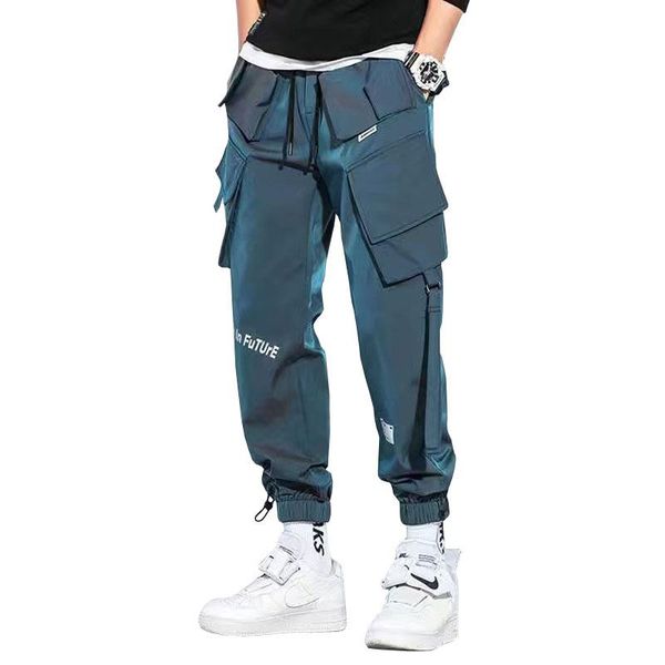 men's pants hip hop streetwear joggers men student casual cargo pant trousers high street elastic waist loose laser harem a-23, Black
men's pants hip hop streetwear joggers men student casual cargo pant trousers high street elastic waist loose laser harem a-23, Black