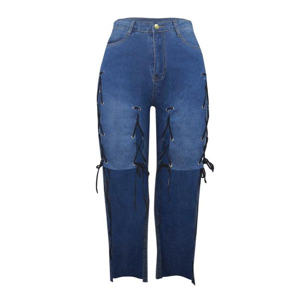 women's jeans women button high waist slim band micro pants personalized stitching thread trousers causal vintage denim, Blue
women's jeans women button high waist slim band micro pants personalized stitching thread trousers causal vintage denim, Blue