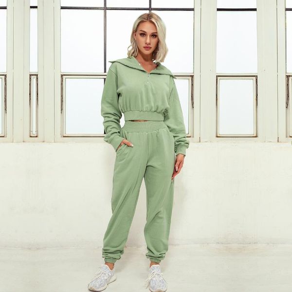 women's two piece pants 2021 ins fashion zipper wide-neck long-sleeved sweater sports fitness suit casual loose lazy two-piece, White
women's two piece pants 2021 ins fashion zipper wide-neck long-sleeved sweater sports fitness suit casual loose lazy two-piece, White