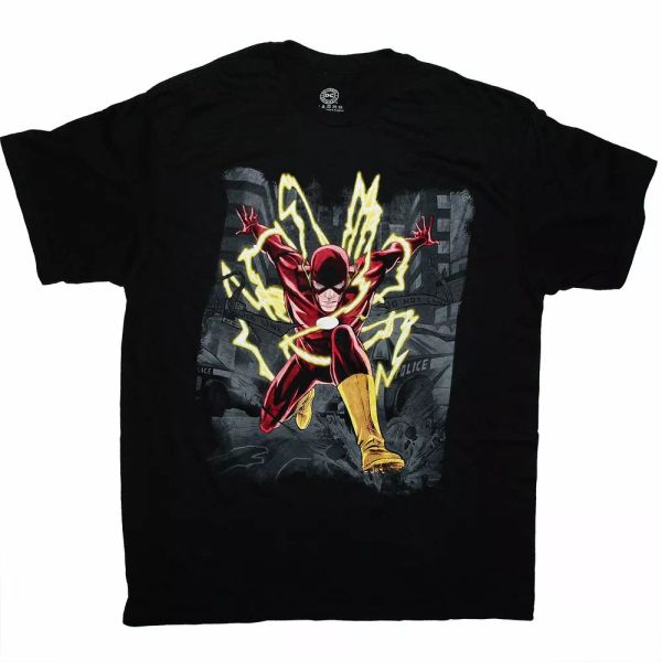 DC comics T-shirt , The Flash , 100% Cotton Tee, S to 3XL men's sizes, White;black 
DC comics T-shirt , The Flash , 100% Cotton Tee, S to 3XL men's sizes, White;black