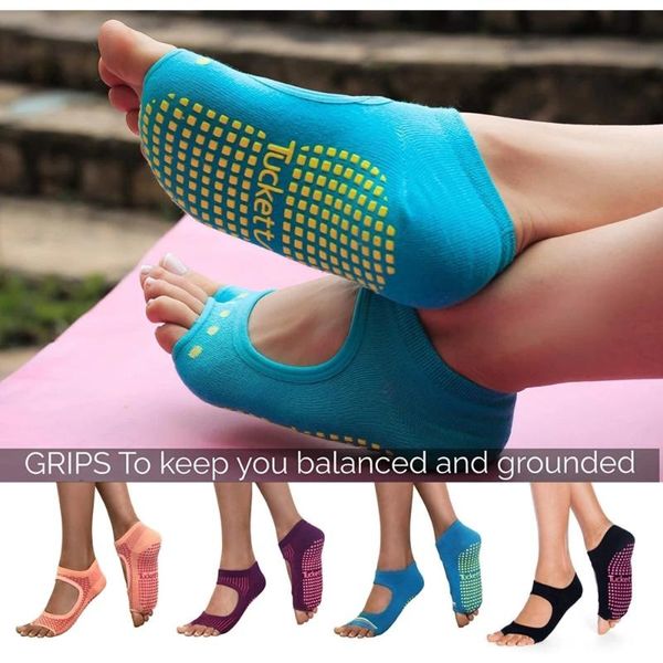 sports socks for yoga barre pilates fitness gym soft anti slip dance high-qualitytoeless non grip women, Black
sports socks for yoga barre pilates fitness gym soft anti slip dance high-qualitytoeless non grip women, Black