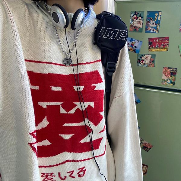 korea ulzzang women sweater loose chic vintage harajuku hip-hop ins long-sleeved punk oversized streetwear knitted women's sweaters, White;black
korea ulzzang women sweater loose chic vintage harajuku hip-hop ins long-sleeved punk oversized streetwear knitted women's sweaters, White;black