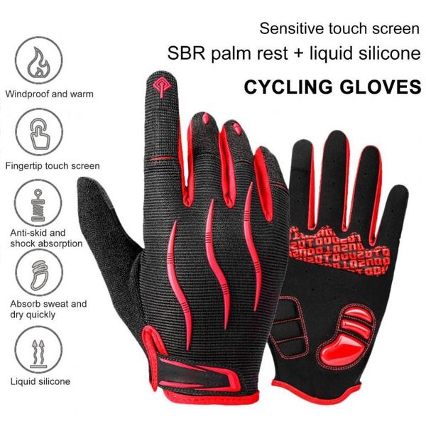 2pcs autumn winter warm cycling full finger touch screen gloves bike supplies, Black
2pcs autumn winter warm cycling full finger touch screen gloves bike supplies, Black