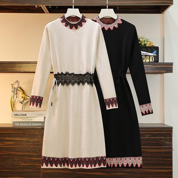 casual dresses 2021 autumn winter warm knitted women vintage thick long sleeve sweater dress lady elegant half collar midi, Black;gray
casual dresses 2021 autumn winter warm knitted women vintage thick long sleeve sweater dress lady elegant half collar midi, Black;gray
