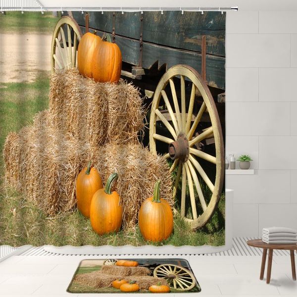 shower curtains harvest festival pumpkin pattern curtain set autumn farm retro wooden farmhouse yellow wheat field bathroom non-slip mats
shower curtains harvest festival pumpkin pattern curtain set autumn farm retro wooden farmhouse yellow wheat field bathroom non-slip mats