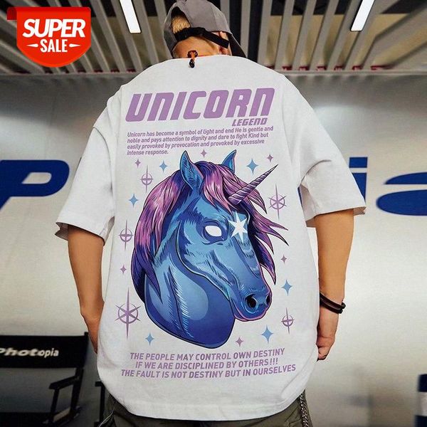 european and american large size t-shirt men's short-sleeved unicorn printing tide brand trend hip-hop loose men women ins couple xl #s, White;black
european and american large size t-shirt men's short-sleeved unicorn printing tide brand trend hip-hop loose men women ins couple xl #s, White;black